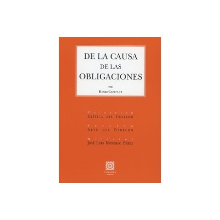 De la causa de las obligaciones