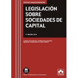 Legislación sobre Sociedades de Capital 2019 (Papel + Ebook) "Contiene Concordancias,...