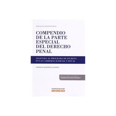 Compendio de la Parte Especial del Derecho Penal "Adaptada al Programa de Ingreso en las Carreras Judicial y Fiscal"