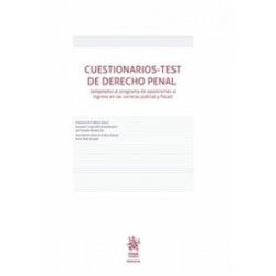 Cuestionarios-Test de Derecho Penal "Adaptados al Programa de Oposiciones a Ingreso en las...