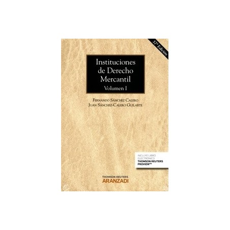 Instituciones de Derecho Mercantil,  2015 Tomo 1 "(Duo Papel + Ebook)"