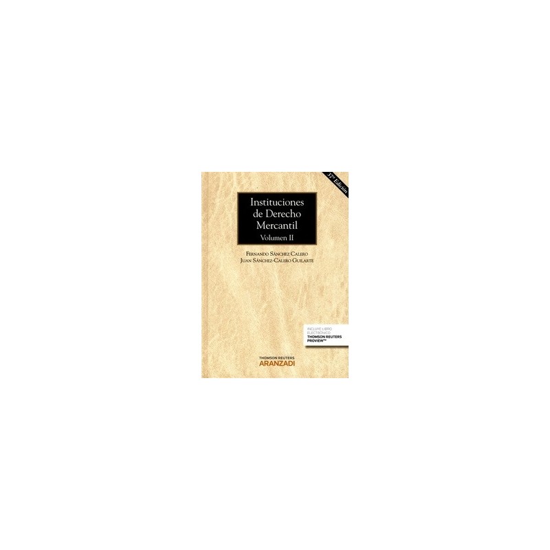 Instituciones de Derecho Mercantil . 2015 Tomo 2 "(Duo Papel + Ebook)"