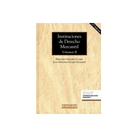 Instituciones de Derecho Mercantil . 2015 Tomo 2 "(Duo Papel + Ebook)"