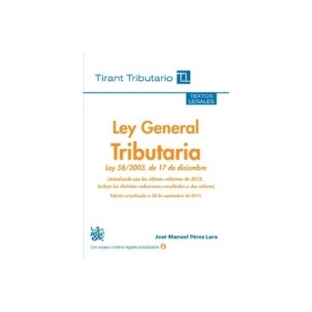 Ley General Tributaria . Actualizada con las Últimas Reformas de 2015, "(Duo Papel + Ebook)"