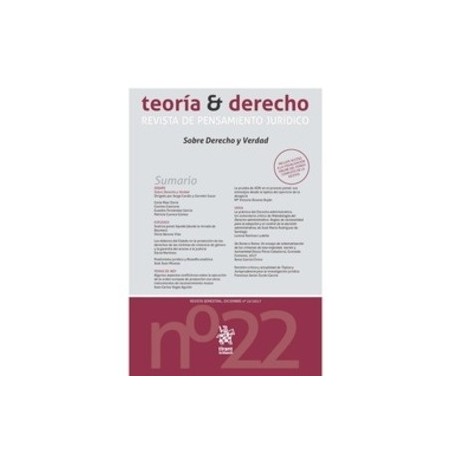 Revista Teoría & Derecho Revista de Pensamiento Jurídico Nº22 de 2017 "Sobre Derecho y Verdad"