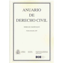 Anuario de Derecho Civil, 2017 "Tomo XX, Fascículo IV (Oct.-Dic.)"