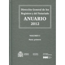 Anuario de la Dirección General de los Registros y del Notariado 2012 -4 Tomos- "Acompaña Cd-Rom."