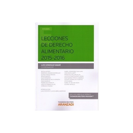 Lecciones de Derecho Alimentario 2015-2016  (Papel + E-Book)