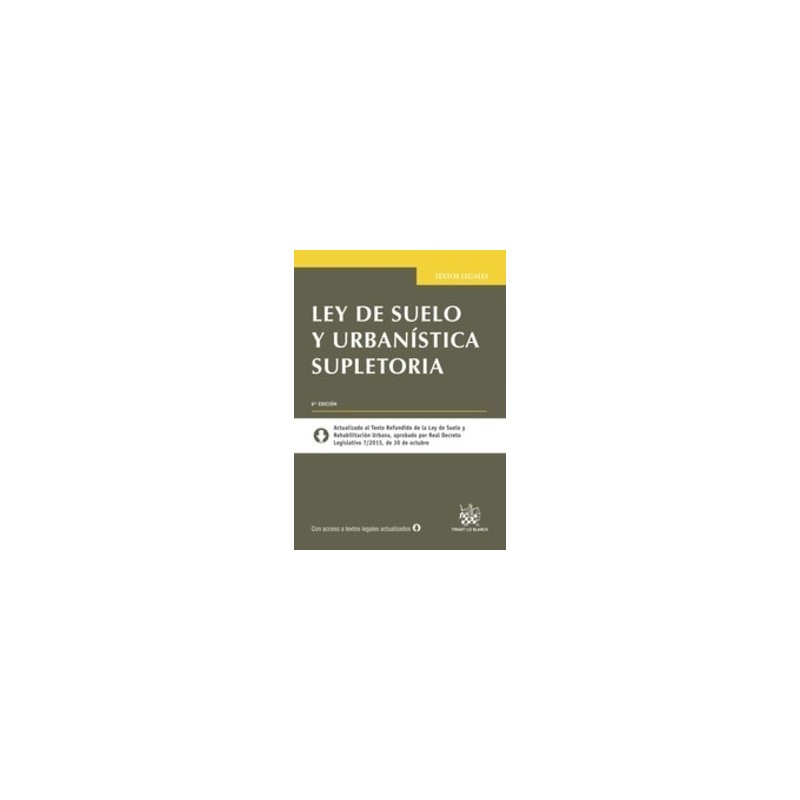 Ley de Suelo y Urbanísitica Supletoria "(Duo Papel + Ebook ) Actualizado al Texto Refundido de la Ley de Suelo y Rehabilitación
