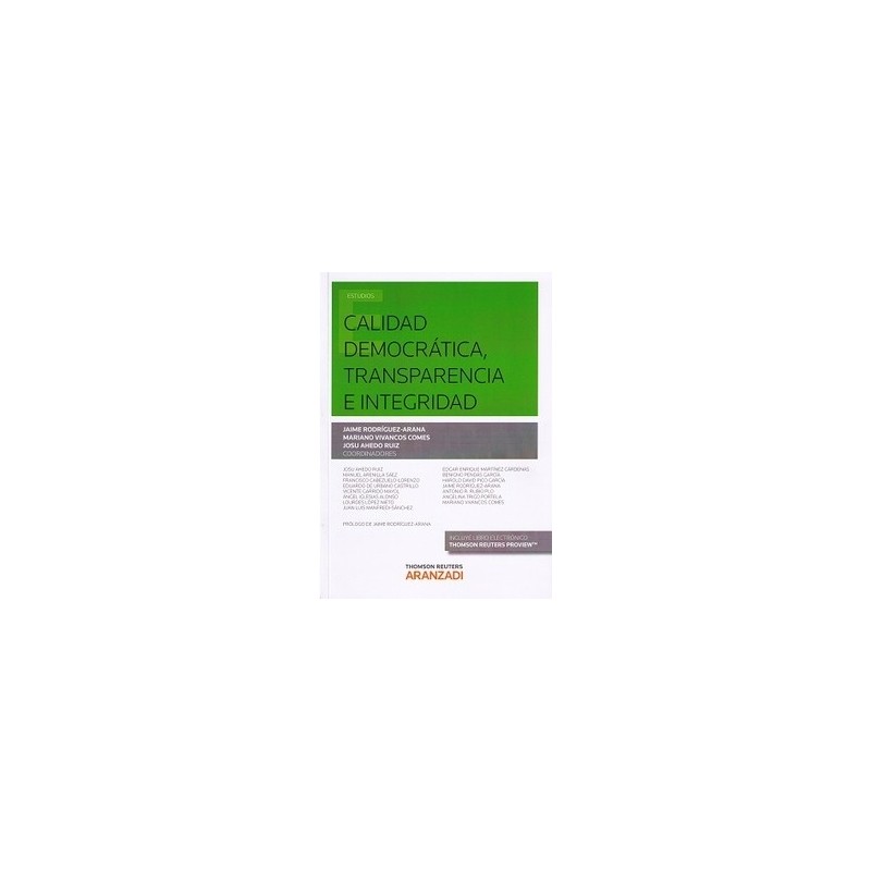Calidad Democrática, Transparencia e Integridad "(Duo Papel + Ebook )"