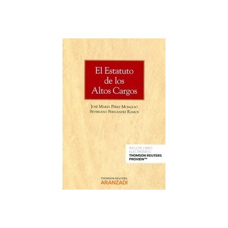 El Estatuto de los Altos Cargos "(Duo Papel + Ebook)"