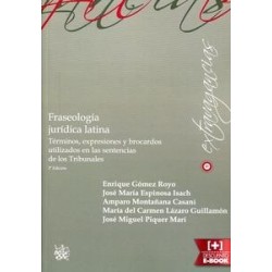 Fraseología Jurídica Latina,Términos, Expresiones  Utilizados en las Sentencias de los Tribunales "+ Ebook con Descuento"