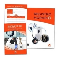 Carpeta de Registro Horario + Instrucciones + Hojas registro. Colex.