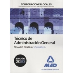 Técnico de Administración General de Corporaciones Locales "Temario General Volumen 4"