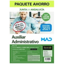 Paquete Ahorro Auxiliar Administrativo Junta de Andalucía. Ahorra 50   (incluye
