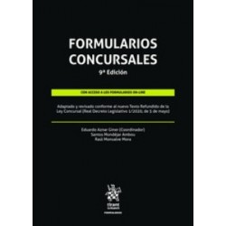 Formularios Concursales 2020 "Adaptado y Revisado conforme al Nuevo Texto Refundido de la Ley...