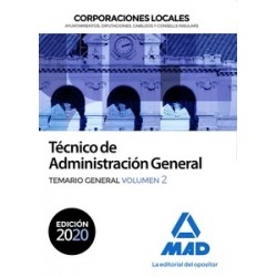 Tecnico Administracion General Corporacion Local Vol 2 "Temario General Volumen 2"