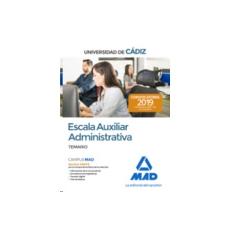 Escala Auxiliar Administrativa de la Universidad de Cádiz. Temario