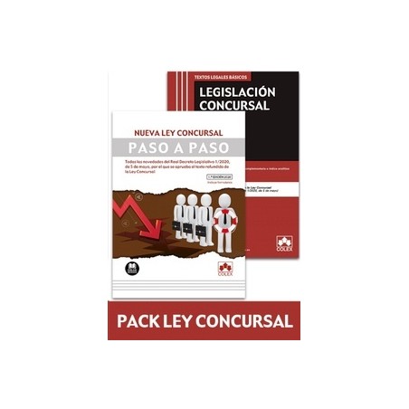 Pack "Nueva Ley Concursal" "Guia Nueva Ley Concursal Paso a Paso + Codigo Legislación Concursal (Tlb)"