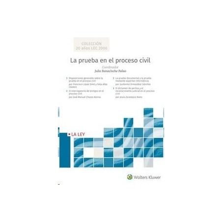 La prueba en el proceso civil (Estuche con 4 tomos) "Colección 20 años LEC 2000"