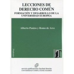 Lecciones de Derecho Común "Formación y desarrollo de la universidad europea"