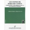 Lecciones de Derecho Común "Formación y desarrollo de la universidad europea"