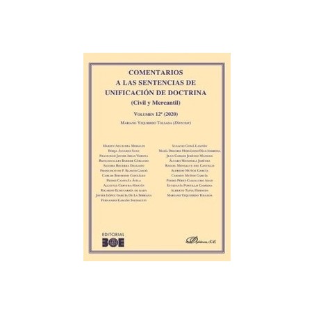 Comentarios a las Sentencias de Unificación de Doctrina (Civil y Mercantil) Volumen 12. (2020)