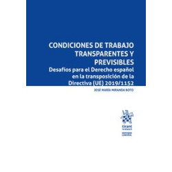 Condiciones de trabajo transparentes y previsibles (Papel + Ebook)