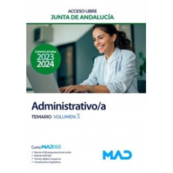 Administrativo/a de la Junta de Andalucía (Acceso Libre). Temario Volumen 3