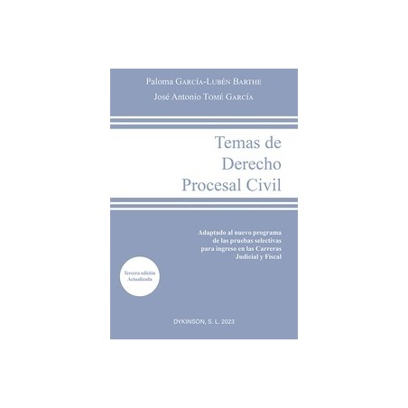 Temas de Derecho Procesal Civil "Adaptado al nuevo programa de las pruebas selectivas para ingreso en las Carreras Judicial y F
