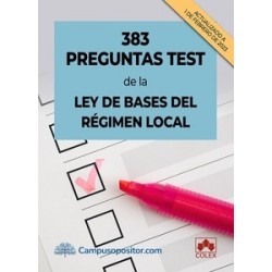 383 preguntas test de la Ley de Bases del Régimen Local