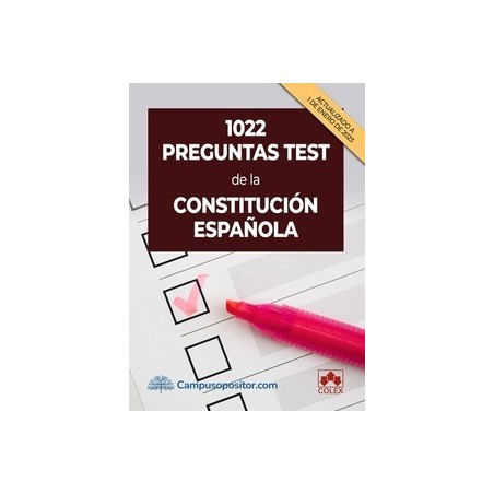 1022 preguntas test de la Constitución Española