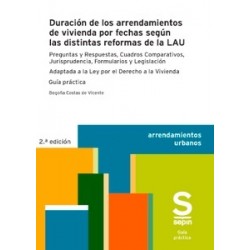 Duración de los arrendamientos de vivienda por fechas según las distintas reformas de la LAU...