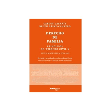 Principios de Derecho Civil. Tomo V. Derecho de Familia "21ª Edición 2023"