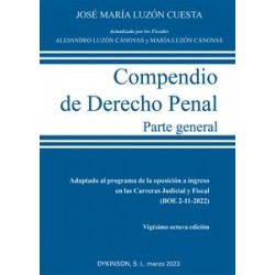 Compendio de Derecho Penal. Parte General. Edición 2023 "Última reforma operada por LO 1/2023, de 28 de febrero"