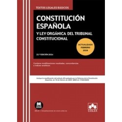 Constitución Española y Ley Orgánica del Tribunal Constitucional 2024 "Contiene concordancias,...