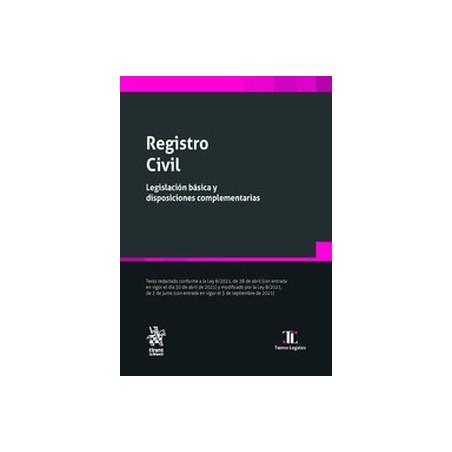 Registro Civil. Legislación básica y disposiciones complementarias (Papel + Ebook)