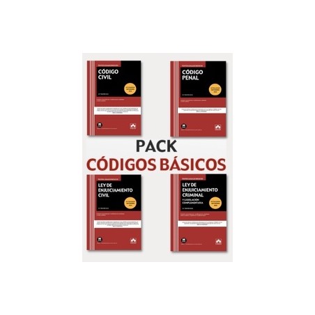 Pack códigos básicos Colex 2024 "Código civil, Código penal, LEC y LECRIM"