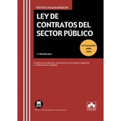 LEY DE CONTRATOS DEL SECTOR PÚBLICO 2024 "Contiene concordancias, correlaciones con la anterior...