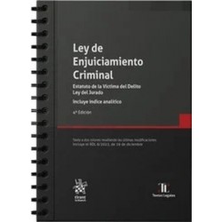 Ley de Enjuiciamiento Criminal 2024 con anillas "Estatuto de la Víctima del Delito Ley del Jurado"