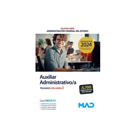 Auxiliar Administrativo/a. Temario Vol. 3 (acceso libre)