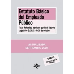 Estatuto Básico del Empleado Público 2024 "Texto Refundido aprobado por Real Decreto Legislativo 5/2015, de 30 de octubre"