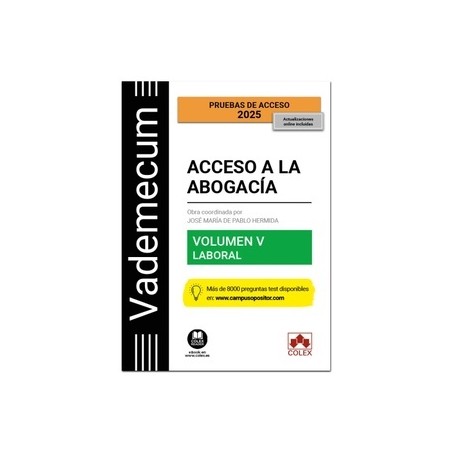 Vademecum Acceso a la abogacía. Volumen V. Parte específica laboral