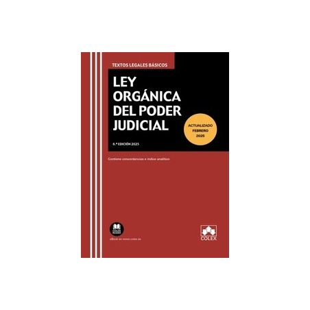 Ley Orgánica del Poder Judicial 2025 (Papel + Ebook) "Contiene concordancias e índice analítico"