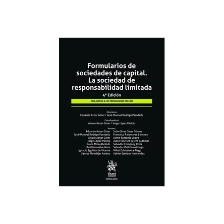 Formularios de sociedades de capital. La sociedad de responsabilidad limitada