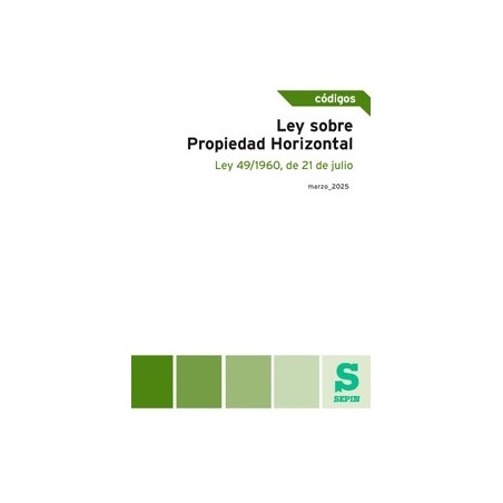 Ley sobre Propiedad Horizontal. Ley 49/1960, de 21 de julio