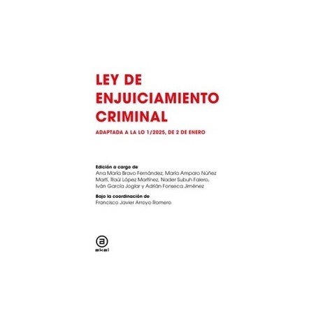 Ley de Enjuiciamiento Criminal "Adaptada a la LO 1/2025, de 2 de Enero"