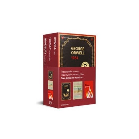 Distopías maestras (pack que incluye: 1984, Fahrenheit 451 y Un mundo feliz)