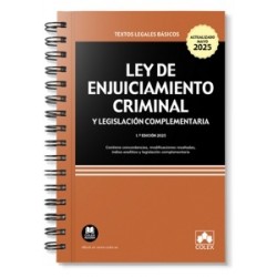 Ley de Enjuiciamiento Criminal y legislación complementaria 2025 con anillas
