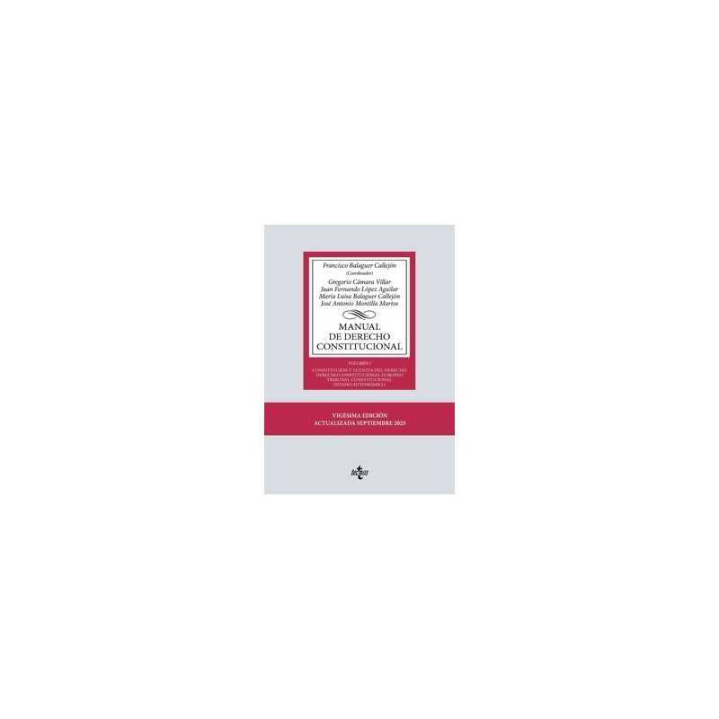 MANUAL DE DERECHO CONSTITUCIONAL "Vol. I: Constitucion y fuentes del Derecho. Derecho Constitucional Europeo. Tribunal constitu